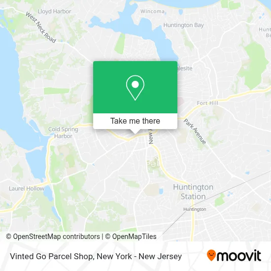 Vinted Go Parcel Shop map