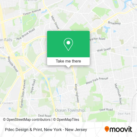 Pdec Design & Print map