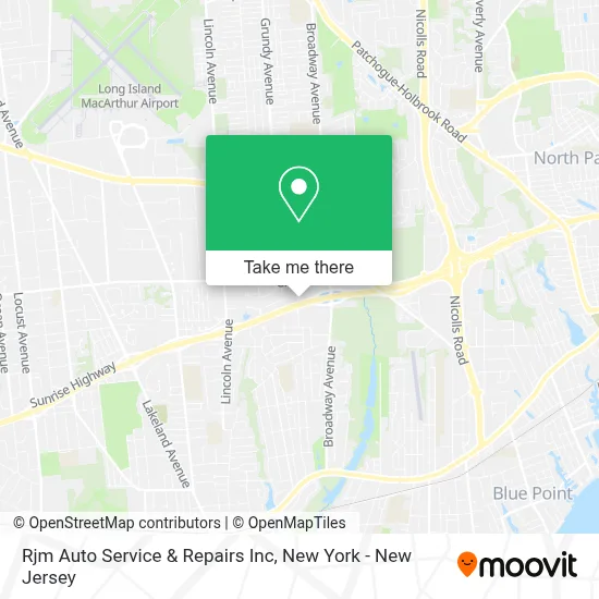 Rjm Auto Service & Repairs Inc map