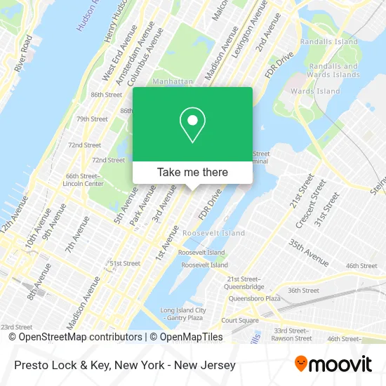 Presto Lock & Key map