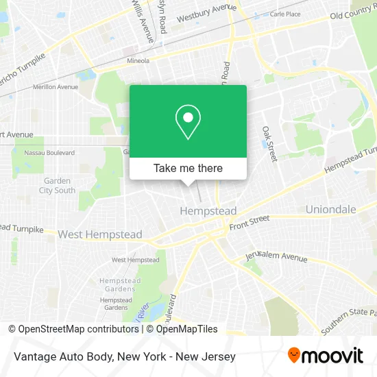 Vantage Auto Body map