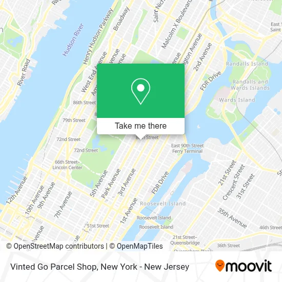 Vinted Go Parcel Shop map