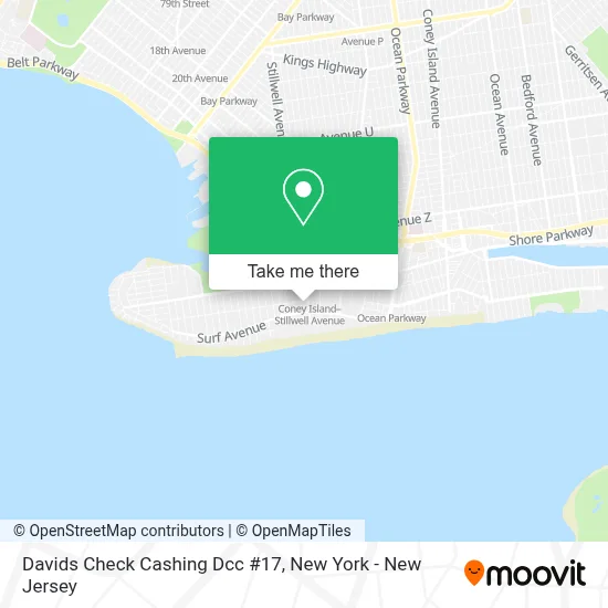 Davids Check Cashing Dcc #17 map