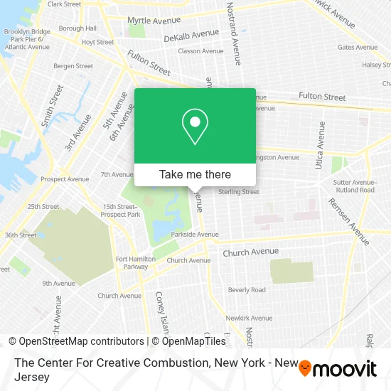 The Center For Creative Combustion map