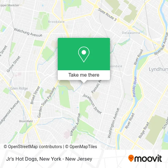 Jr's Hot Dogs map