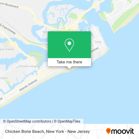 Chicken Bone Beach map