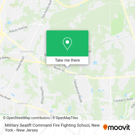 Military Sealift Command Fire Fighting School map