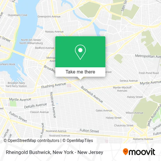 Rheingold Bushwick map