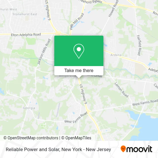 Reliable Power and Solar map