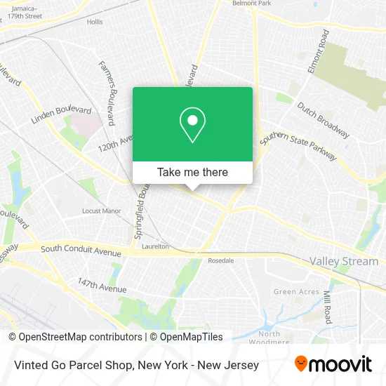 Vinted Go Parcel Shop map