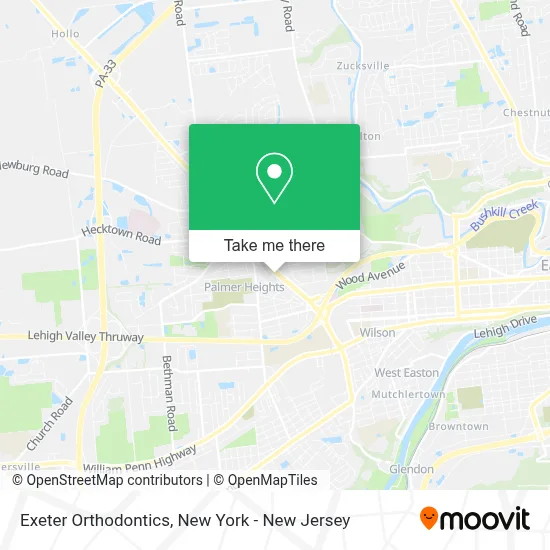 Exeter Orthodontics map