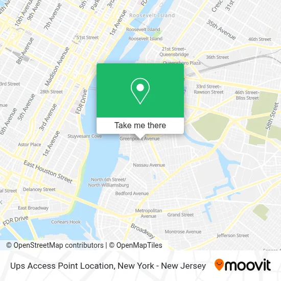 Ups Access Point Location map
