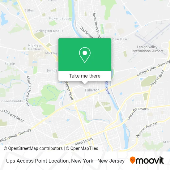 Ups Access Point Location map