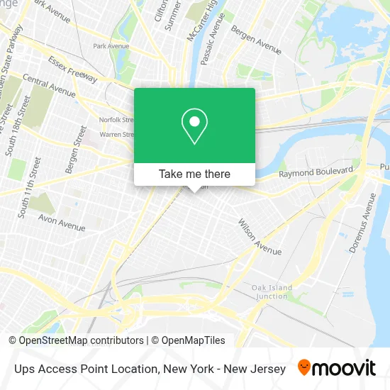 Ups Access Point Location map