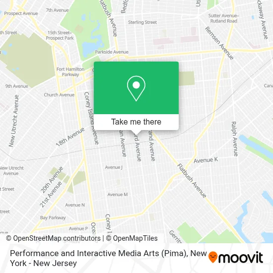 Performance and Interactive Media Arts (Pima) map