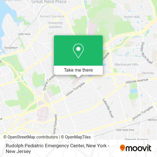 Rudolph Pediatric Emergency Center map