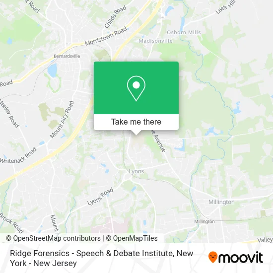 Ridge Forensics - Speech & Debate Institute map