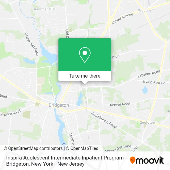 Inspira Adolescent Intermediate Inpatient Program Bridgeton map