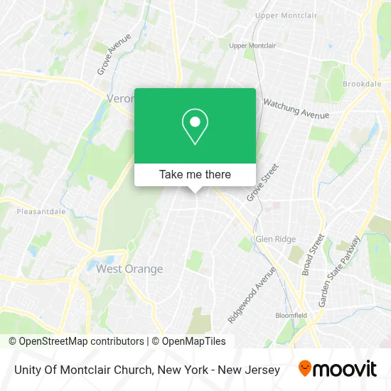 Unity Of Montclair Church map