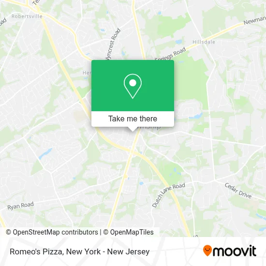 Romeo's Pizza map