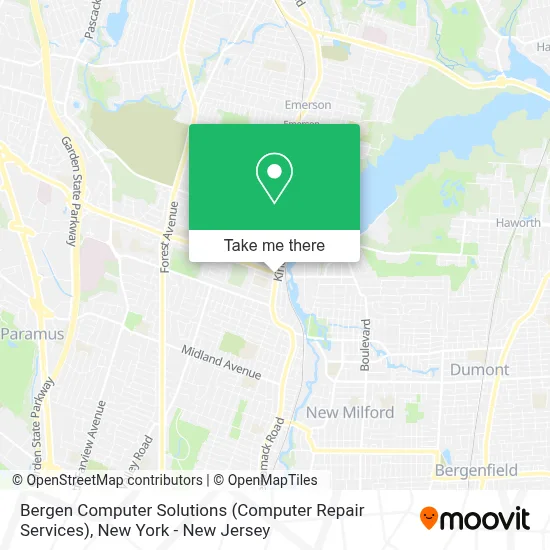 Bergen Computer Solutions  (Computer Repair Services) map