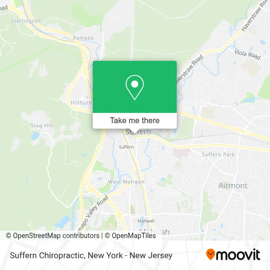 Suffern Chiropractic map