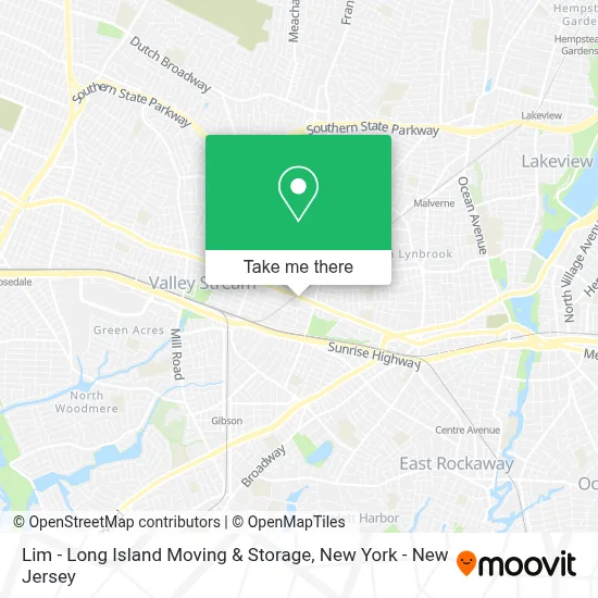 Lim - Long Island Moving & Storage map