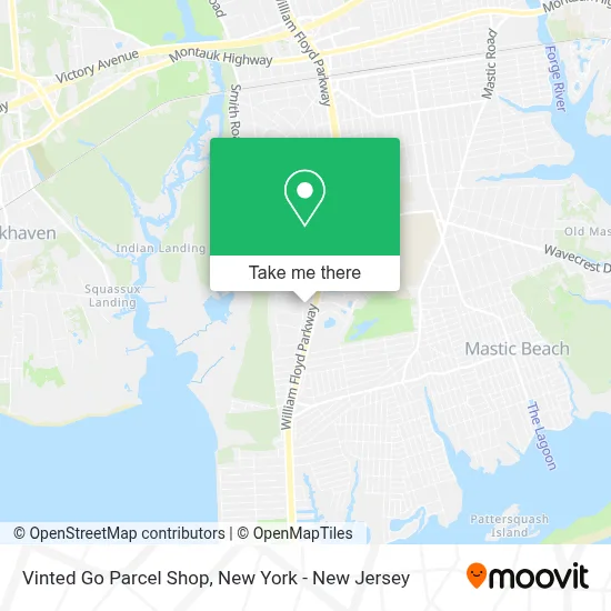 Vinted Go Parcel Shop map