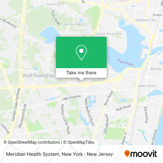 Meridian Health System map