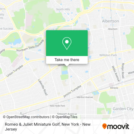 Romeo & Juliet Miniature Golf map