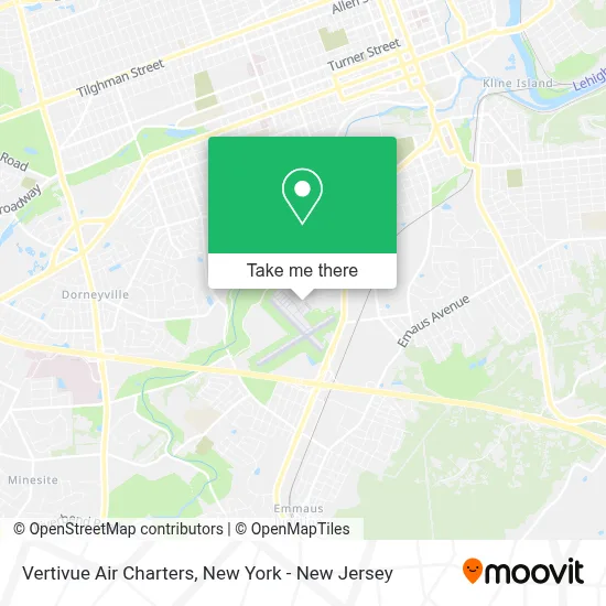 Vertivue Air Charters map