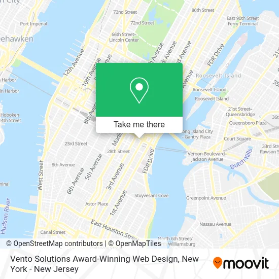 Vento Solutions Award-Winning Web Design map