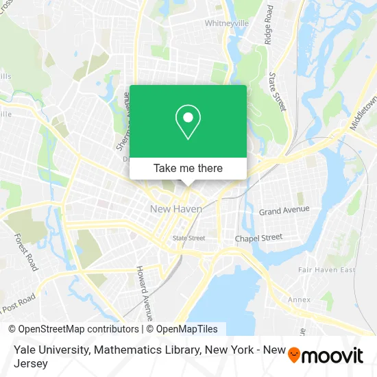 Yale University, Mathematics Library map