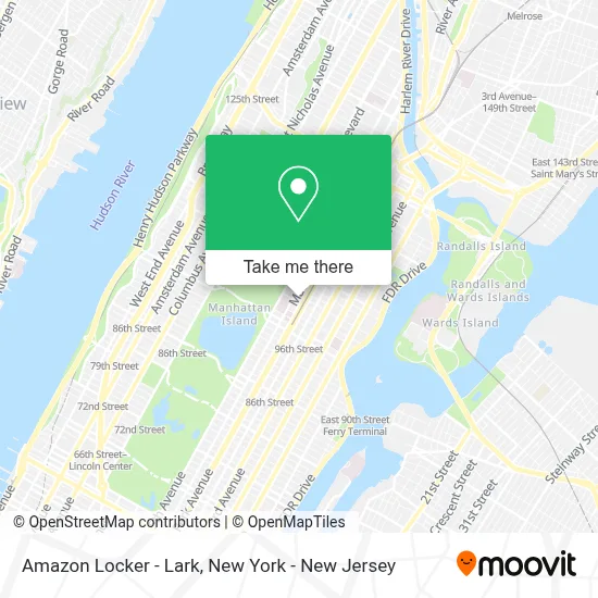 Amazon Locker - Lark map