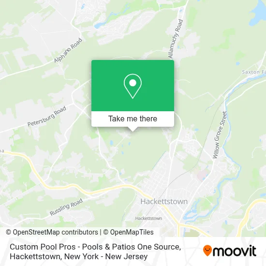 Custom Pool Pros - Pools & Patios One Source, Hackettstown map