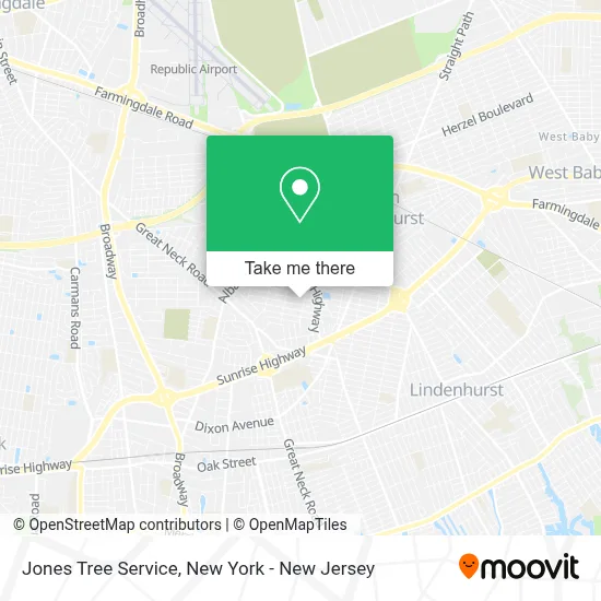 Jones Tree Service map