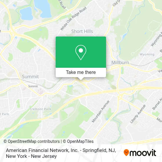 American Financial Network, Inc. - Springfield, NJ map