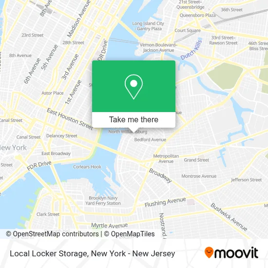Local Locker Storage map