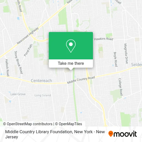 Middle Country Library Foundation map