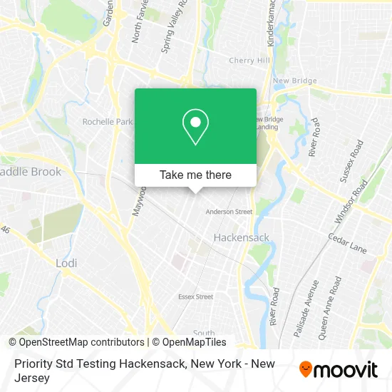 Priority Std Testing Hackensack map