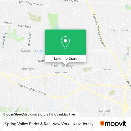 Spring Valley Parks & Rec map