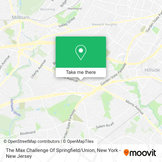 The Max Challenge Of Springfield / Union map