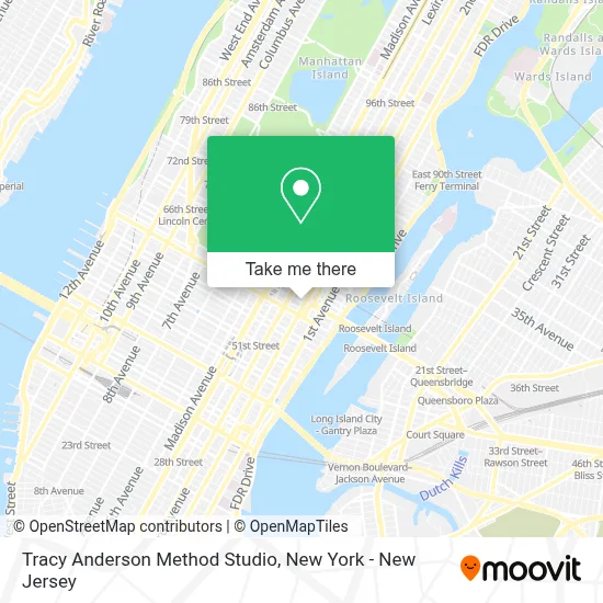 Tracy Anderson Method Studio map