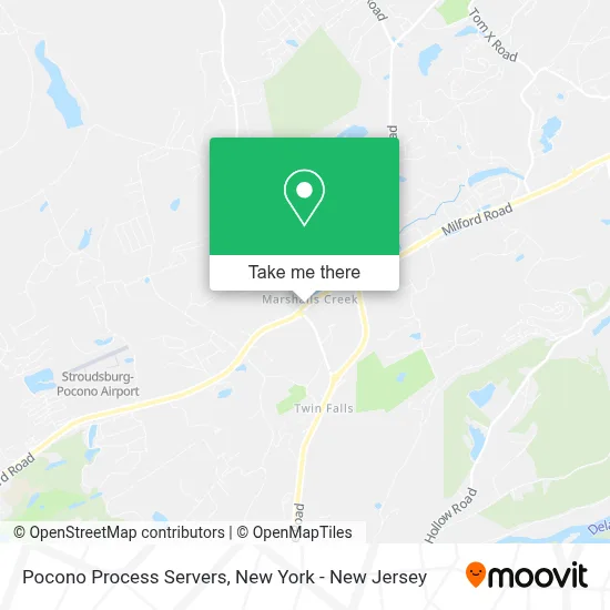 Pocono Process Servers map