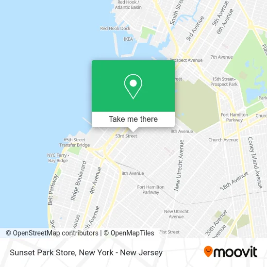 Sunset Park Store map