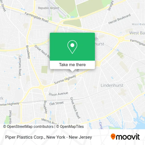 Piper Plastics Corp. map