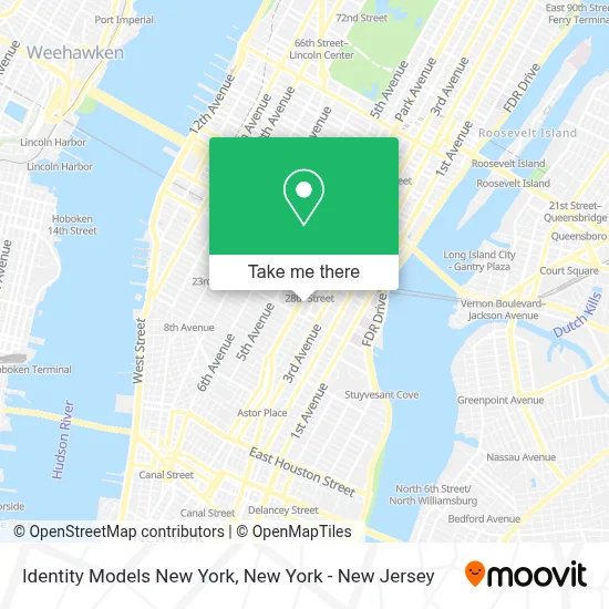 Identity Models New York map