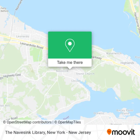 The Navesink Library map