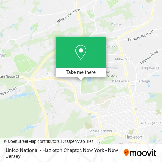 Unico National - Hazleton Chapter map