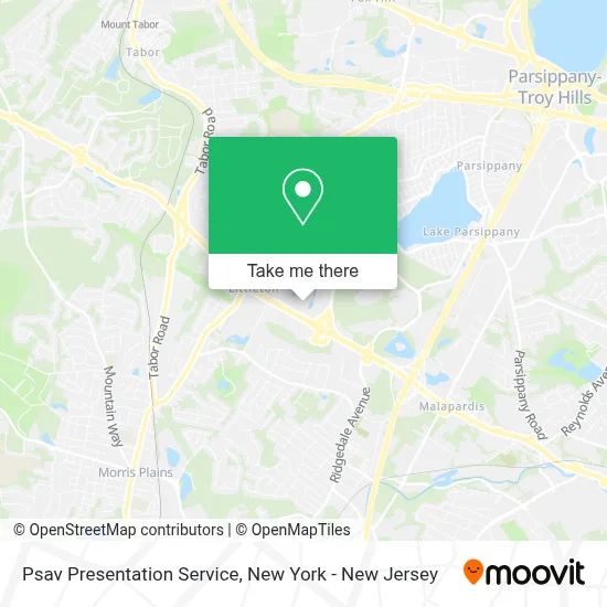 Psav Presentation Service map
